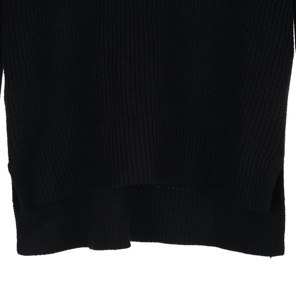 White House Black Market Black Cowl Neck Knit Sweater Small - Picture 3 of 9